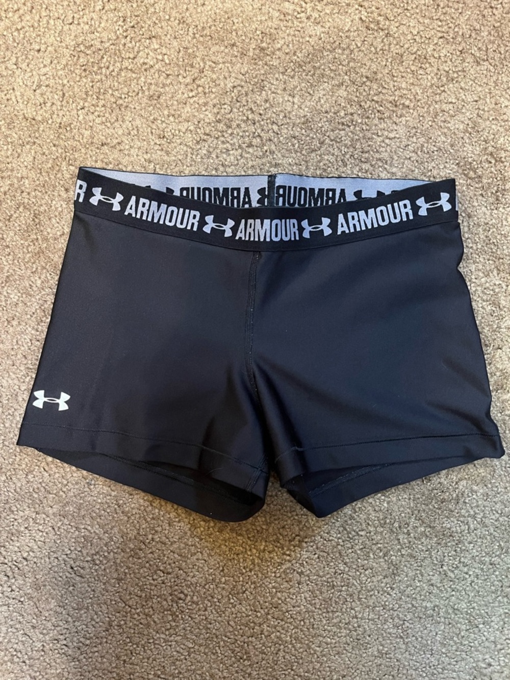 Under Armour HeatGear Armour Shorty Women's Compression Shorts Black Large